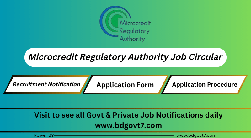 Microcredit Regulatory Authority Job Circular