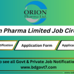 Orion Pharma Limited Job Circular