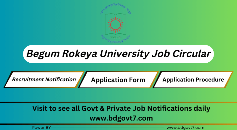 Begum Rokeya University Job Circular