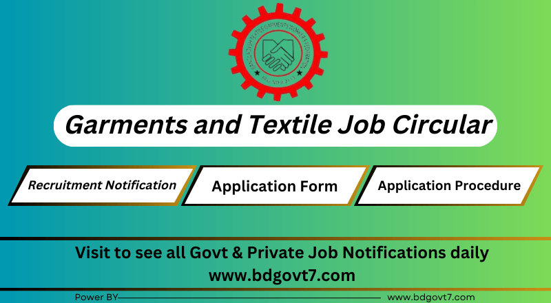 Garments and Textile Job Circular