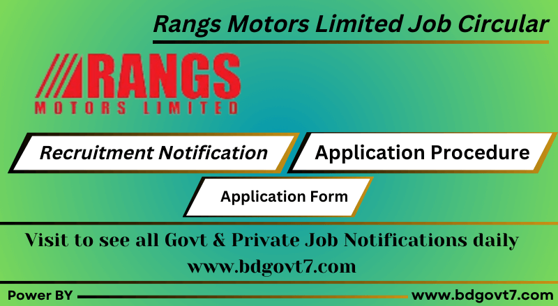 Rangs Motors Limited Job Circular