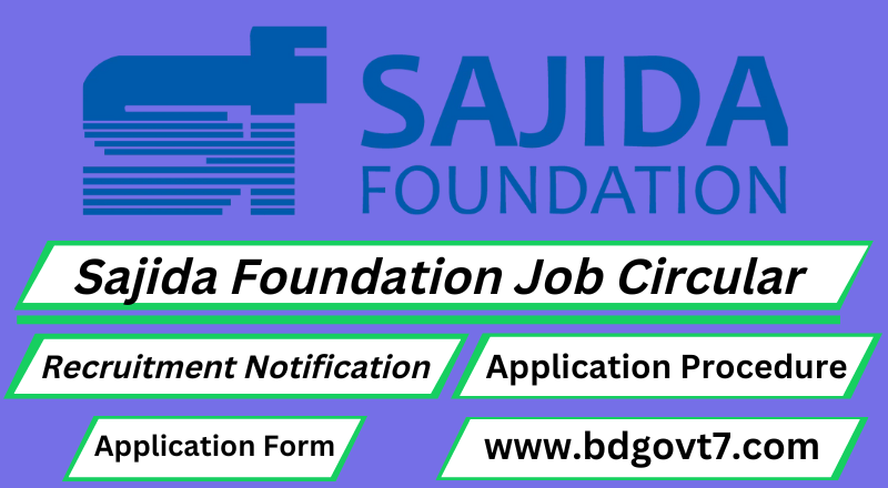 Sajida Foundation Job Circular